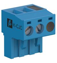 Pepperl+Fuchs K-CJC-BU Terminal block for cold junction compensation, 3-pin screw terminal, blue