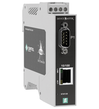 Pepperl+Fuchs ICDM-RX/TCP-DB9/RJ45-DIN Serial Device Server 1-port DIN Rail DB9