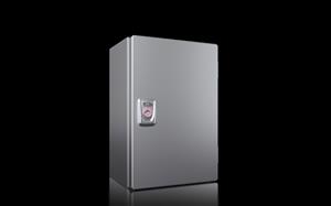 Rittal KX 1587.000 KX E-Box, WHD: 200x300x155 mm, stainless steel 14301, with mounting plate, single-door, with cam lock