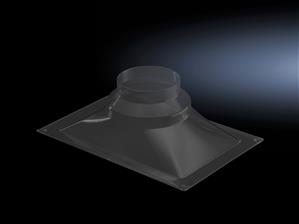 Rittal DK 7826.750 DK vent cover, for hot air extraction to a ventilation system, WHD: 450 x 144 x 300 mm, cut-outs W x D max 380 x 230 mm, PET-G, transparent