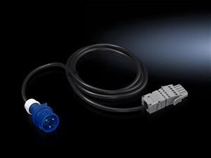 Rittal DK 7856.026 DK Connection cable, L: 3 m, 16 A, 1-phase, Wago X-Com, CEE, For PSM Turkey
