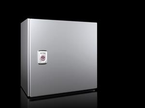 Rittal AX 1003.000 AX Compact enclosure, WHD: 300x300x210 mm, stainless steel 14301, with mounting plate, single-door, with one cam lock