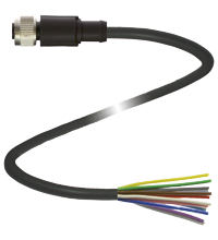 Pepperl+Fuchs V112-G-BK10M-PUR Female cordset single-ended M12 straight A-coded, 12-pin, PUR cable black