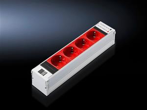 Rittal DK 7856.240 DK PSM Plus socket module, CEE 7/3 (type F), 4-way, red, non-switchable Turkey