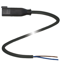Pepperl+Fuchs DT2P-G-BK3M-PUR/0,75 Male cordset single-ended Deutsch plug straight, 2-pin, PUR cable black