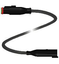 Pepperl+Fuchs DT2S-G-BK10M-PUR/0,75-DT2P-G Cordset Deutsch socket straight to Deutsch plug straight, 2-pin, PUR cable black