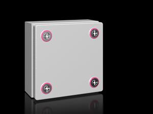 Rittal KX 1514.000 KX Terminal box, WHD: 150x150x80 mm, sheet steel, without mounting plate, with cover, without gland plate