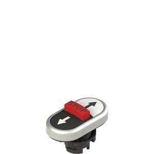 Pizzato E2 1PTRS9AABE Triple lower flush pushbutton, with marking