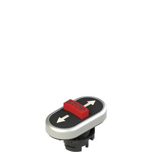 Pizzato E2 1PTRS9AABF Triple lower flush pushbutton, with marking Turkey