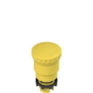 Pizzato E2 1PERZ4551 Yellow mushroom pushbutton, turn to release