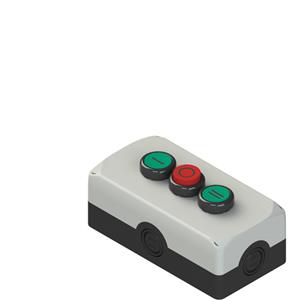Pizzato ES AC33016 Complete unit with enclosure, 2 flush pushbuttons, 1 projecting pushbutton and contacts
