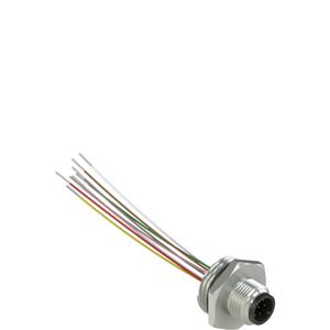 Pizzato VF CNM8PM M12 metallic male wired connector, 8 poles, for PG 13,5 threads