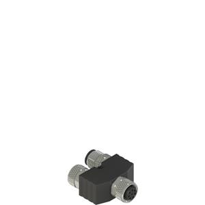 Pizzato VF CY203P0 M12 connector, Y-shaped, for series connections without cable