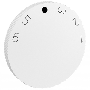 Alre ET-10 Adjustment knob for devices in B2000 series, scale 1…6, pure white, gloss Turkey