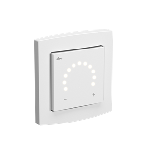 Alre HTRRUt210.A00#31 Room temperature controller with luminous ring scale, flush-mounted, cover 55x55mm, pure white, glossy