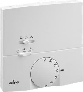 Alre KTRRB-117.169 Room thermostat, heating/cooling, surface-mounted, 230V AC, 3-stage fan output 0…10V or flexible 0…10V