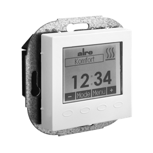 Alre HTRRUu210.021#59/V2 Room/underfloor temperature controller with timer, flush-mounted, cover 55x55mm, traffic/studio white, gloss Turkey