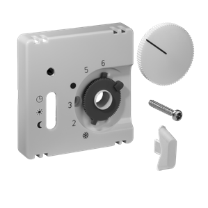 Alre JZ-036.100 Cover set for room thermostat RTBSU, 55×55, pure white (RAL9010), gloss