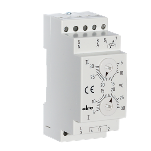 Alre ITR 79.600 Temperature controller for standard rail mounting, 2x 5…30…°C Turkey