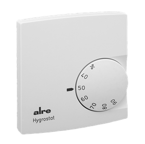 Alre RFHSB-060.010 Room hygrostat, surface-mounted, 24V AC to 230V AC, 35…85% rH, two-way contact, external setting