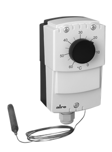 Alre JET-120 XG Capillary thermostat, wall mounting, 0…60…°C, adjustable hysteresis 220K, external setting, capillary length 45m