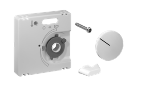 Alre JZ-007.120 Cover set for room thermostat for cooling ceilings KTRRU-052245, 55×55, traffic/studio white (RAL9016), gloss
