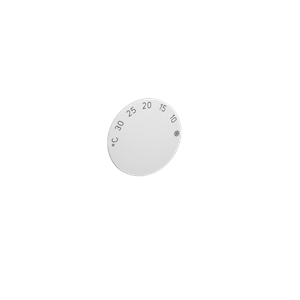 Alre ET-01 Adjustment knob for devices in B1000 series, degrees Celsius scale, pure white, gloss Turkey