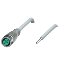 Pepperl+Fuchs V1-G-A2-10M-PUR Female cordset single-ended M12 straight A-coded, LED 4-pin, PUR cable grey