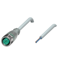 Pepperl+Fuchs V1-G-E2/E3-10M-PUR Female cordset single-ended M12 straight A-coded, LED 4-pin bridged, PUR cable 3-core grey