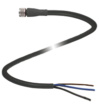 Pepperl+Fuchs V3-GM-BK5M-PUR-Y70100963 Female cordset single-ended, M8, 3-pin, PUR cable