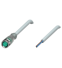 Pepperl+Fuchs V3-GM-E2-10M-PUR Female cordset single-ended M8 straight A-coded, LED 3-pin, PUR cable grey