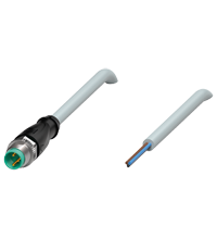 Pepperl+Fuchs V3S-GM-2M-PVC Male cordset single-ended M8 straight A-coded, 3-pin, PVC cable grey