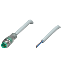 Pepperl+Fuchs V3S-GM-E2-2M-PVC Male cordset single-ended M8 straight A-coded, LED 3-pin, PVC cable grey