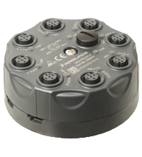 Pepperl+Fuchs VAZ-2T8-G11-F Splitter box, flat cable, AS interface and auxiliary voltage to eight M12 connectors