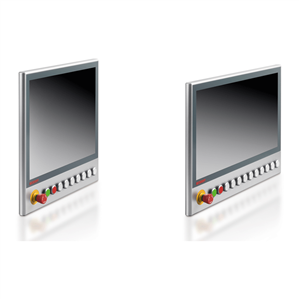 Beckhoff C9900-G02x Push-button extension for CP39xx multi-touch panels with mounting arm