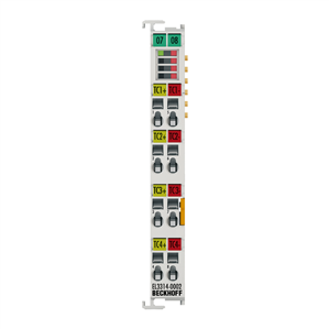 Beckhoff EL3314-0002 EtherCAT Terminal, 4-channel analog input, temperature, thermocouple, 24 bit, electrically isolated