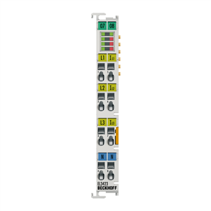 Beckhoff EL3423 EtherCAT Terminal, 3-channel analog input, power measurement, 480 V AC/DC, 1 A, 24 bit