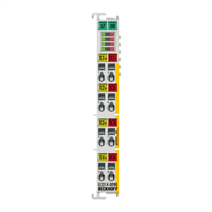 Beckhoff EL3314-0090 EtherCAT Terminal, 4-channel analog input, temperature, thermocouple, 16 bit, TwinSAFE SC