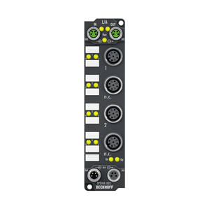 Beckhoff EP3184-1002 EtherCAT Box, 4-channel analog input, multi-function, ±10 V, 0/4…20 mA, 16 bit, single-ended, M12