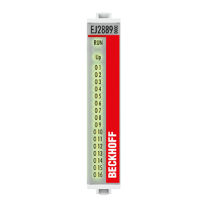 Beckhoff EJ2889 EtherCAT plug-in module, 16-channel digital output, 24 V DC, 05 A, ground switching
