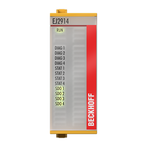 Beckhoff EJ2914 EtherCAT plug-in module, 4-channel digital output, 24 V DC, 05 A, TwinSAFE, TwinSAFE Logic