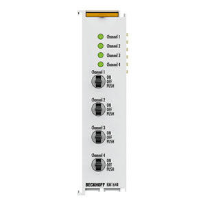 Beckhoff KM1644 Bus Terminal module, 4-channel digital input, 24 V DC, manual operation