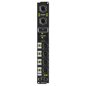 Beckhoff IL2302-B110 Coupler Box, 4-channel digital input + 4-channel digital output, EtherCAT, 24 V DC, 3 ms, 05 A, M12