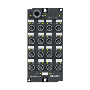Beckhoff EPI2339-0021 IO-Link box, 16-channel digital combi, 24 V DC, 3 ms, 05 A, M8