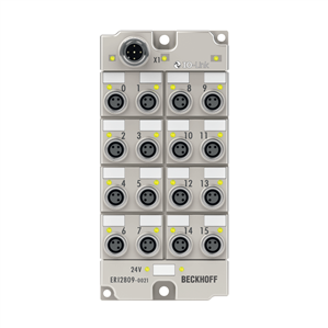 Beckhoff ERI2809-0021 IO-Link box, 16-channel digital output, 24 V DC, 05 A, M8, zinc die-cast