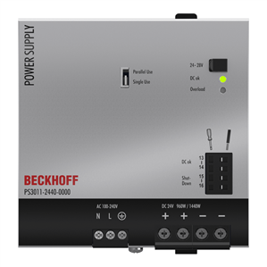 Beckhoff PS3011-2440-0000 Power supply PS3000; output: 24 V DC, 40 A; input: AC 100…240 V, 1-phase
