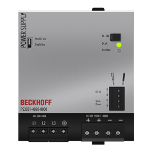 Beckhoff PS3031-4820-0000 Power supply PS3000; output: 48 V DC, 20 A; input: 3 AC 380…480 V, 3-phase