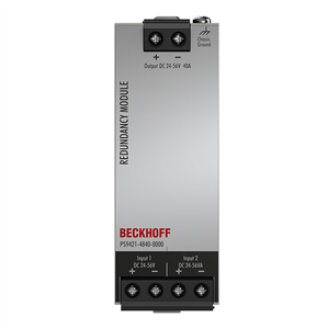 Beckhoff PS9421-4840-0000 MOSFET redundancy module PS9400; input: 24…56 V DC, 2 x 20 A; output: 24…56 V DC, 1 x 40 A