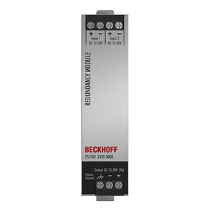 Beckhoff PS9401-2420-0000 MOSFET redundancy module PS9400; input: 12…28 V DC, 2 x 10 A; output: 12…28 V DC, 1 x 20 A