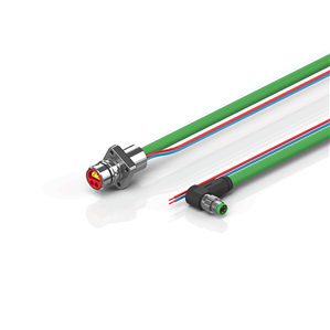 Beckhoff ZK7102-AB03-Axxx B12, ENP cable, PUR, 2 x 075 mm² + (1 x 4 x AWG22), drag chain suitable, key 1 (24 V DC)